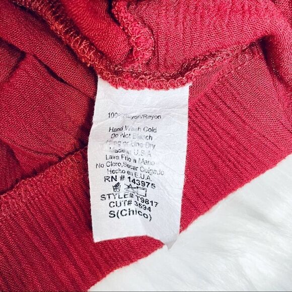 E2 Short Sleeve Crop Top Twist Knot Burnt Orange - Picture 7 of 8